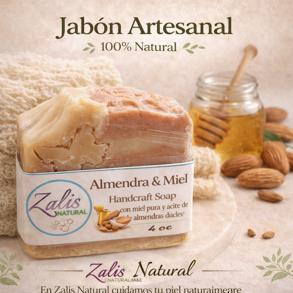 Handcrafted Almond and Honey Soap | Natural Hydration for Soft and Radiant Skin | Zalis Natural