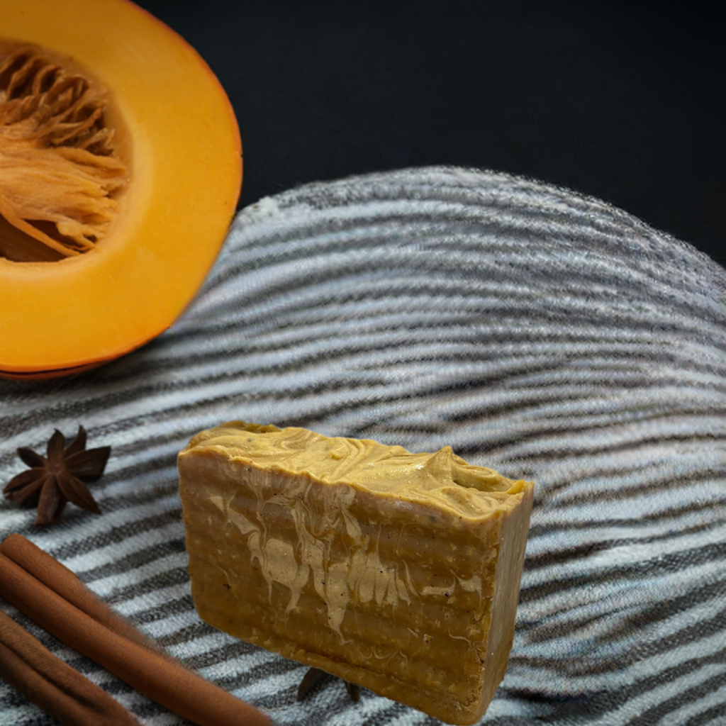 Jabón Artesanal de Calabaza & Pumpkin Spice, 100% Natural y Orgánico – Piel Suave con Aroma de Temporada de Otoño